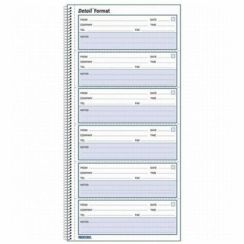 REDIFORM Rediform RED51113 Voice Mail Log Book 600 Forms