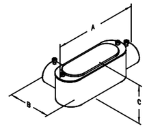 Steel Electric Products LL2CA 3/4 Inch Die-Cast Enameled Copper Free Aluminum 90 Degrees Hub Type LL Conduit Body