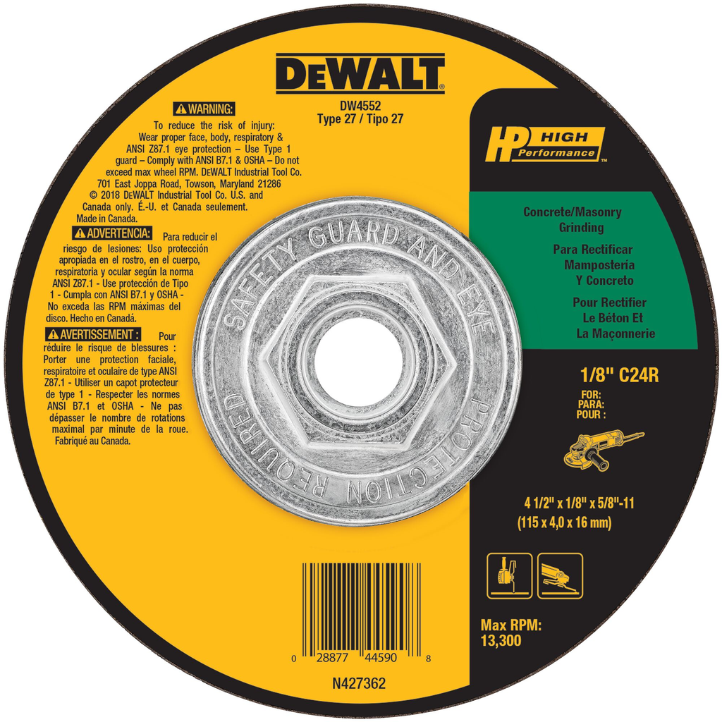 DeWalt DW4552 DIT DW4552 4-1/2 X 1/8 X 5/8-11 Replacement MPN