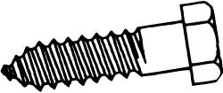 VALUE COLLECTION Value Collection R63231124 Hex Lag Screw 1/2x5 Ss 18-8