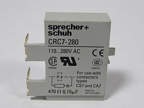 SPRECHER & SCHUH Sprecher & Schuh CRC7-280 Coil Suppressor Module 110-280 VAC (Coil-Mount) CRC7280