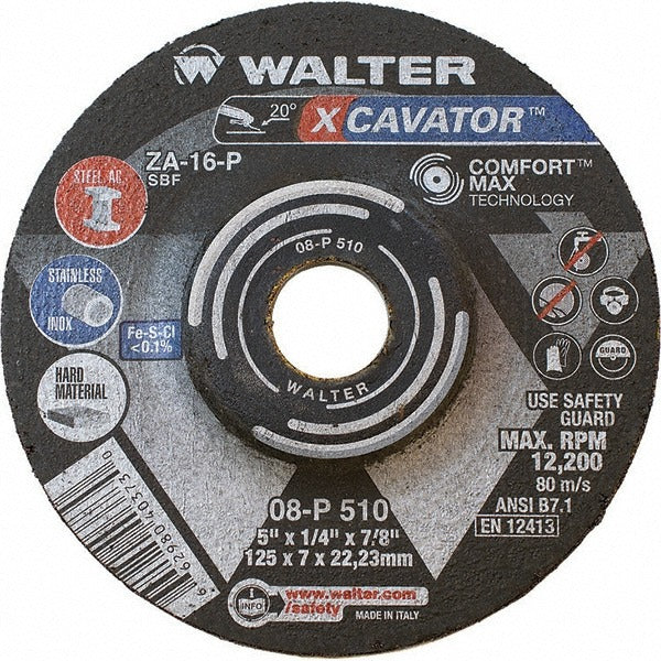 WALTER Walter Surface Technologies 08P510 Type 27 Grinding Wheel