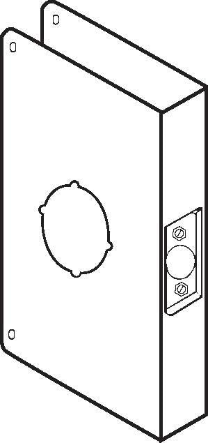 DON-JO Don-jo CW8S Wrap Around Deadbolt Plate Stainless Steel