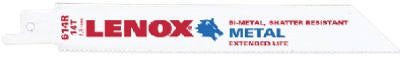 LENOX American Saw Mfg Co 20565S614R Bimetal Recip Blade 6in 14T