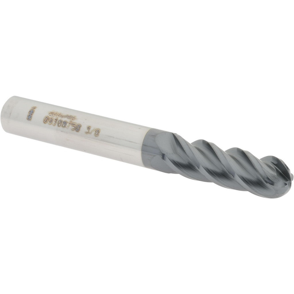 ACCUPRO Accupro 12184876 Ball End Mill 0.375 in 4 Flute Carbide Altin