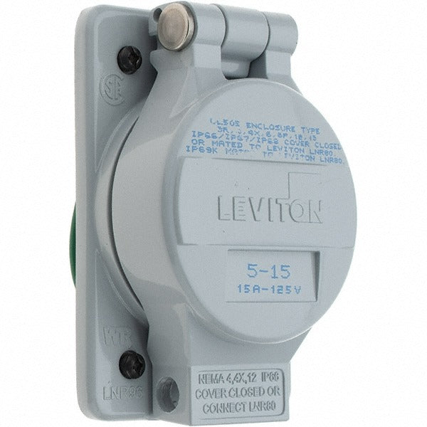 LEVITON Leviton LNR96-1 Single Receptacle Nema 5-15R 15A 125V