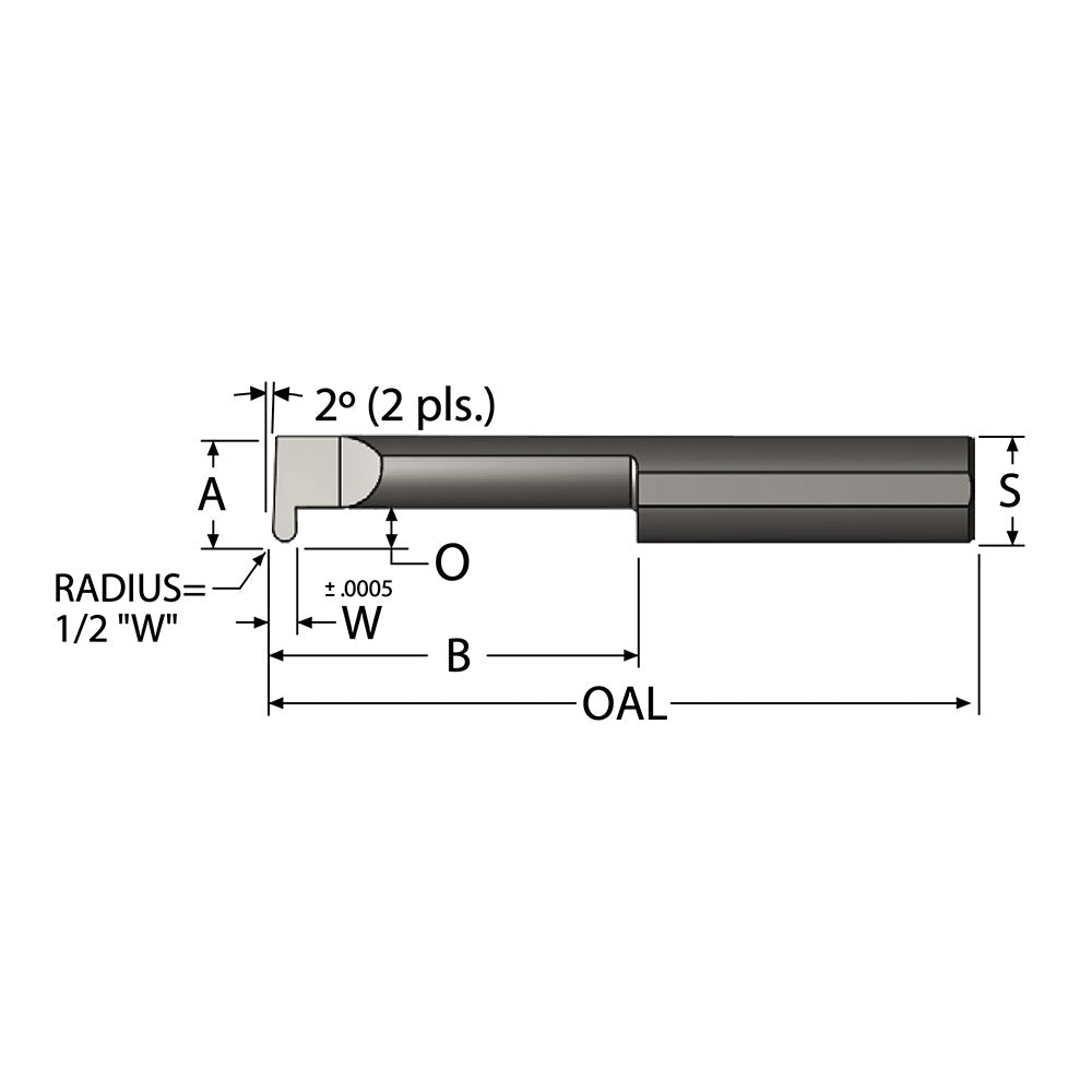 SCIENTIFIC CUTTING TOOLS Scientific Cutting Tools GFR030K-6A Full Radius Grooving Tool