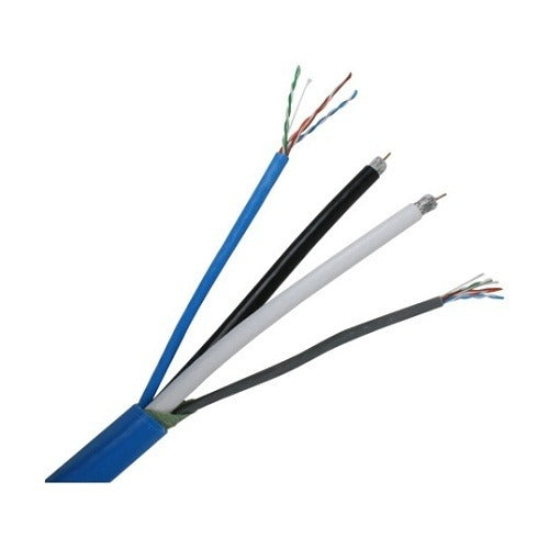 WIREPATH Wirepath SP-HNET1-500-BLU RG6U 3ghz Quad Shield Cable Blue