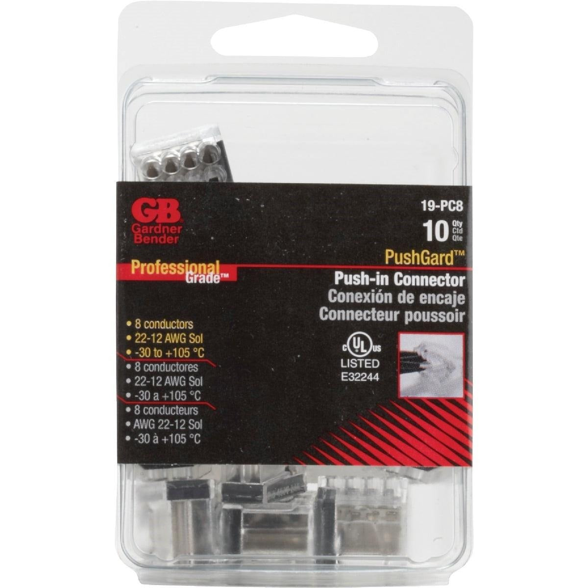 GARDNER BENDER Gardner Bender 19-PC8 PushGard 8-Port 600V Push-In Connector (10-Pack)