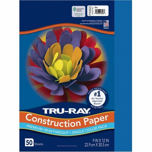PACON Pacon PAC103022 Blue Construction Paper 9x12 50-pack