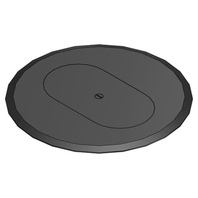 ABB Abb P 68 DRC BLK Carpet Plate and Cover (6 inch)