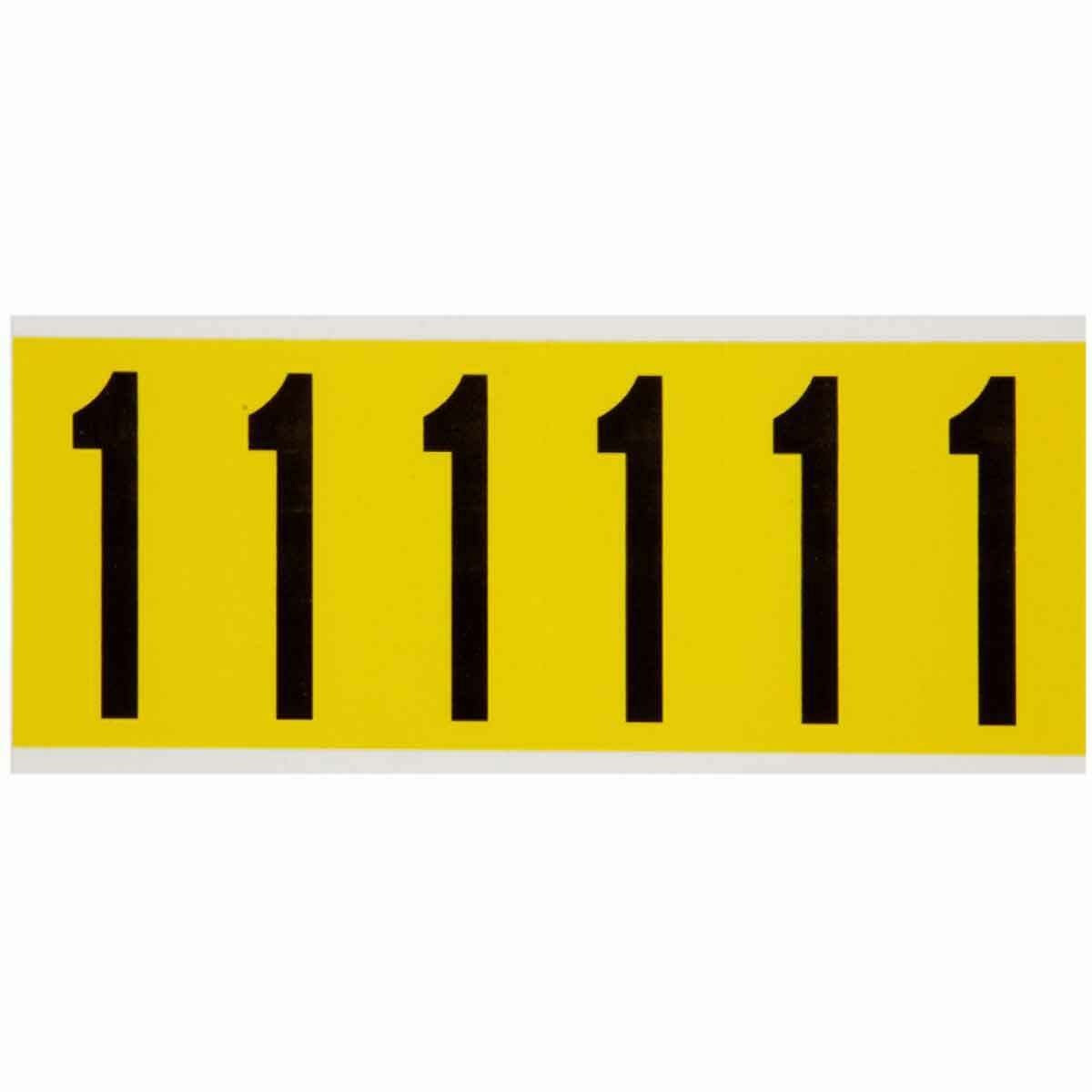 BRADY Brady 3450-1 Number Label (3.5 in H x 1.5 in W / Card of 6) 34501