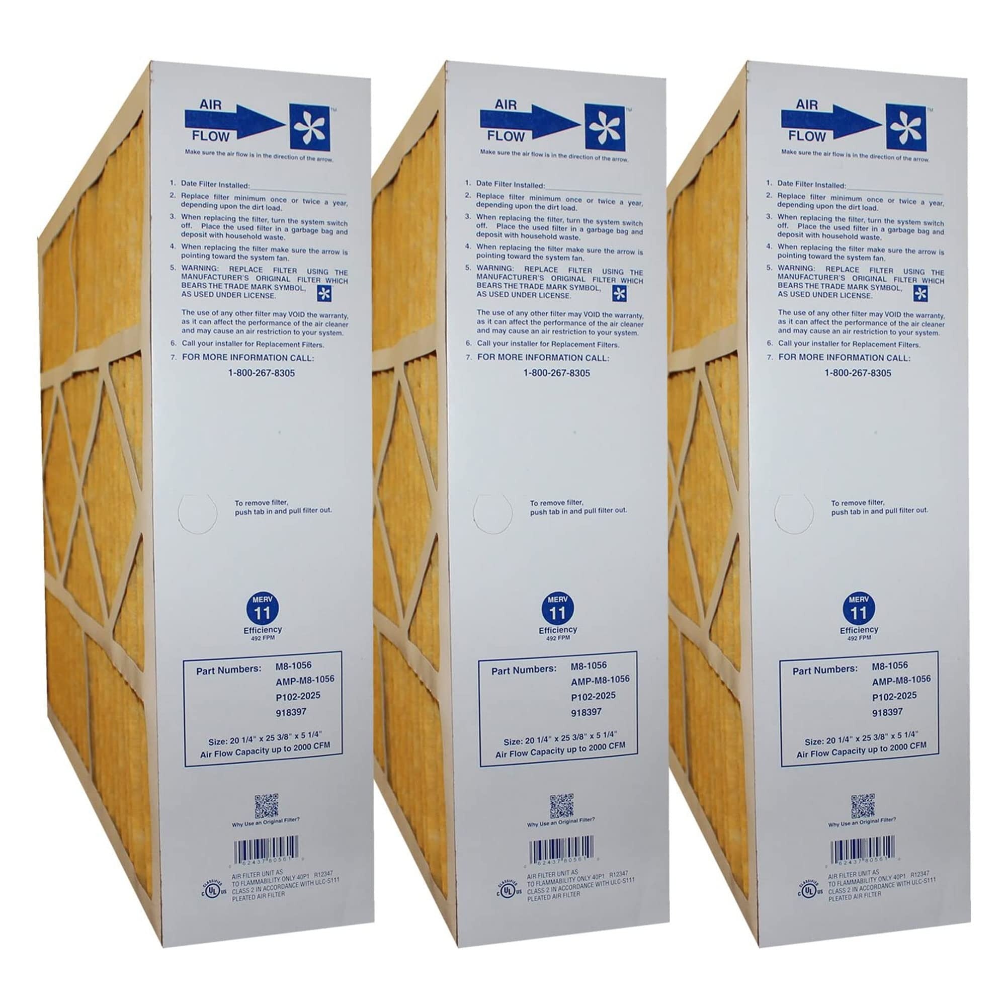 GOODMAN Goodman M8-1056 Merv 11 Media Filter 20x25x5 (3 Pack) P102-2025