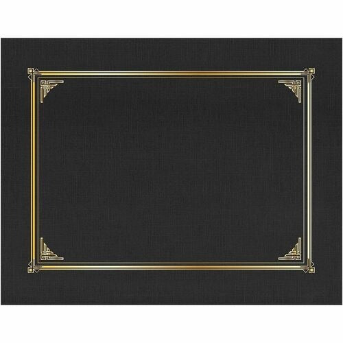 GEOGRAPHICS Geographics GEO45331H Black Linen Certificate Cover 6-pack