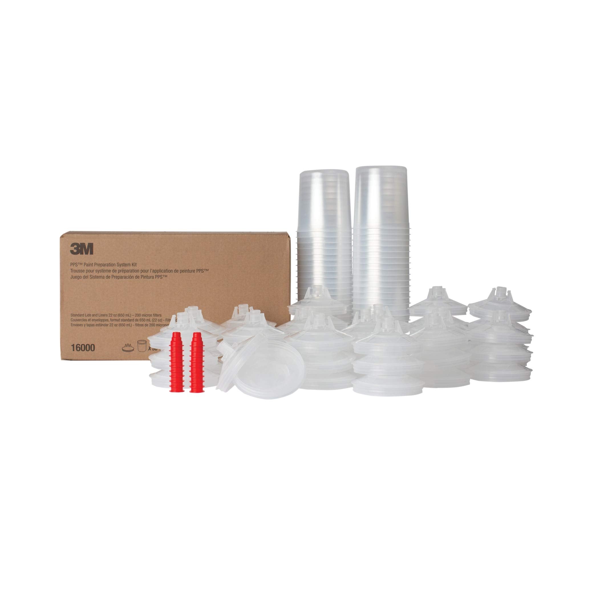 3M 3M 16000 PPS Lid and Liner Kit Standard 22 oz (50 Lids 50 Liners 20 Plugs)