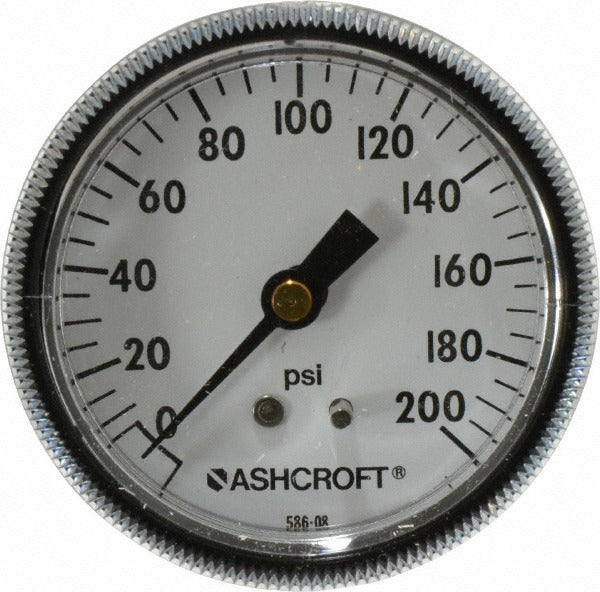 ASHCROFT Ashcroft 662876001477 Pressure Gauge 0-200 Psi 2.5 in Dial