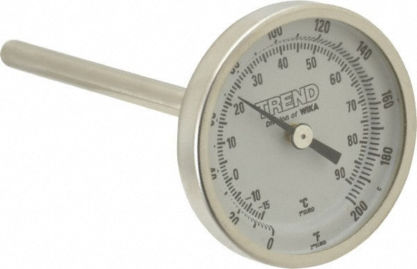WIKA Wika 20040D005G2 Bimetal Dial Thermometer 0-200F 4in Stem