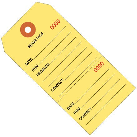 BSC PREFERRED Bsc Preferred G26202 Repair Work Tag 1000 Per Case