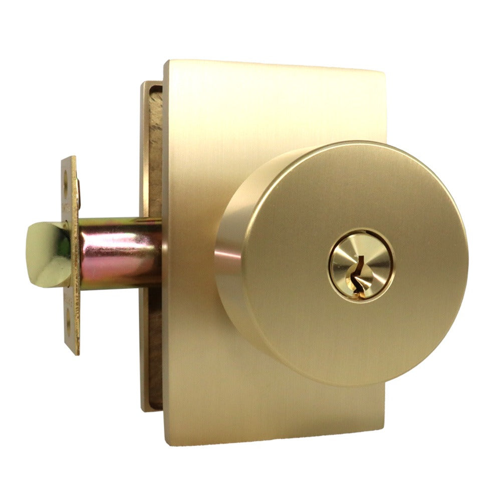 EMTEK Emtek 5123ROUUS4 Round Knob Keyed Entry Satin Brass