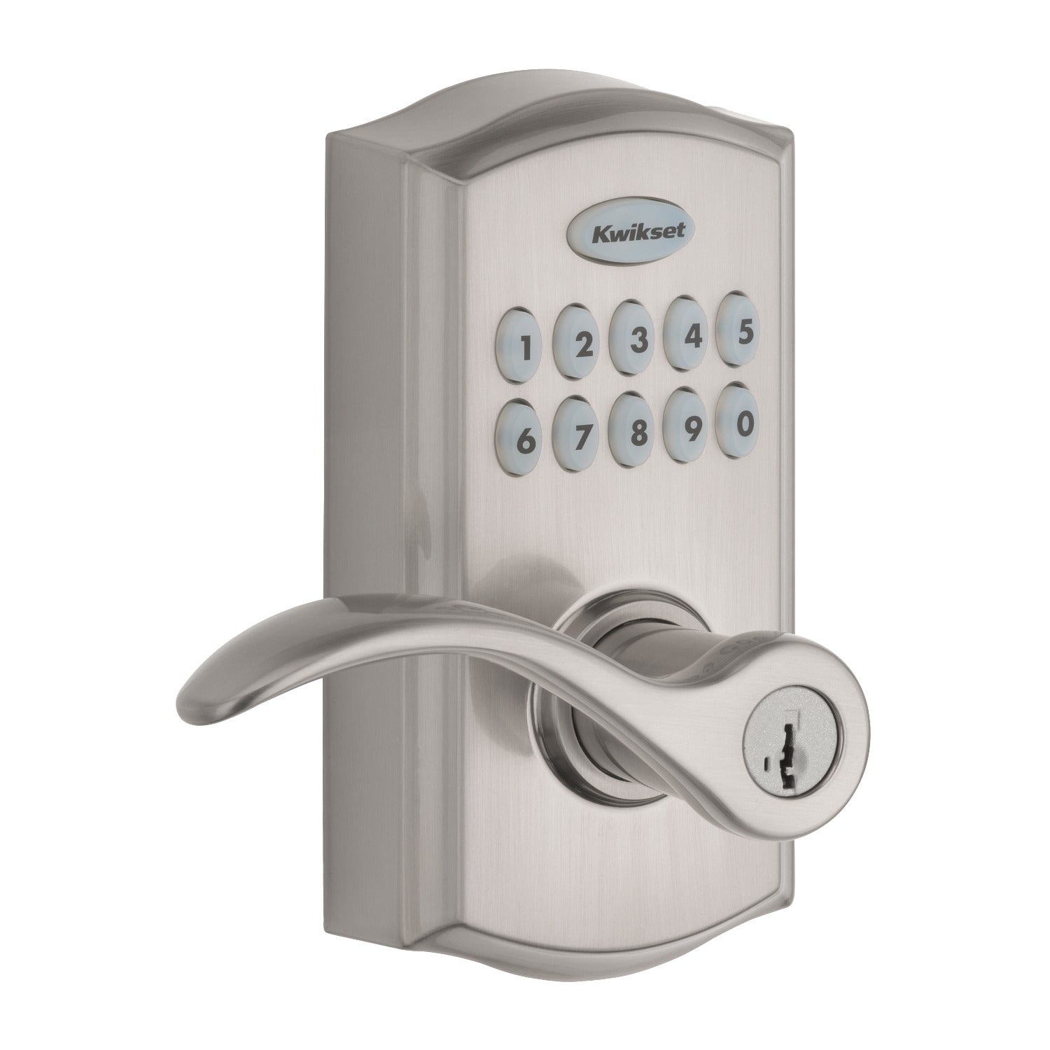 KWIKSET Kwikset 955PML-15S Pembroke Smartcode Lever Lock Satin Nickel