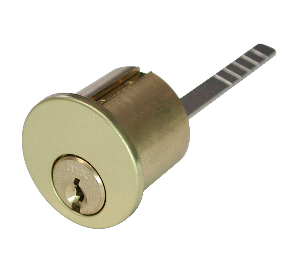 GMS Gms R118SC3A2 Rim Cylinder 1-1/8 in Schlage C Keyway Bright Brass