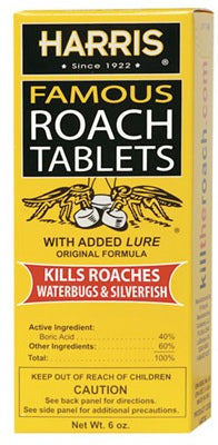 HARRIS P F Harris HRT-6 Roach Bait Tablets 6 Oz Boric Acid