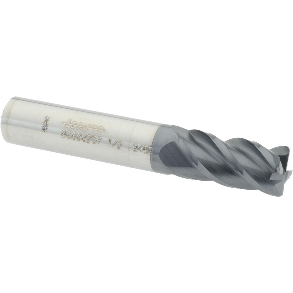 ACCUPRO Accupro 12182610 Corner Radius End Mill 1/2 in 4 Flute