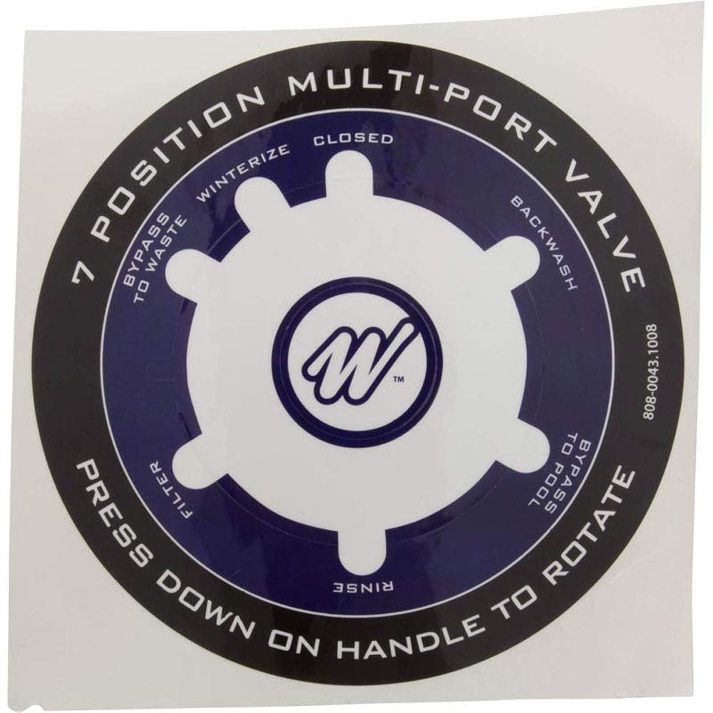 WATERWAY PLASTICS Waterway Plastics 808-0043 Multiport Valve Decal Label