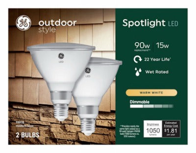 GE G E Lighting 93130664 PAR38 Led Spotlight 15W 2 Pack