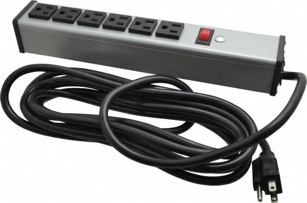 WIREMOLD Wiremold UL207BD Power Outlet Strip 6 Outlets 15 Amp 120V