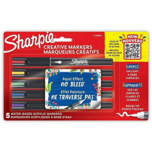 SHARPIE Newell Brands SAN2196904 Brush Tip Paint Marker 5-pack