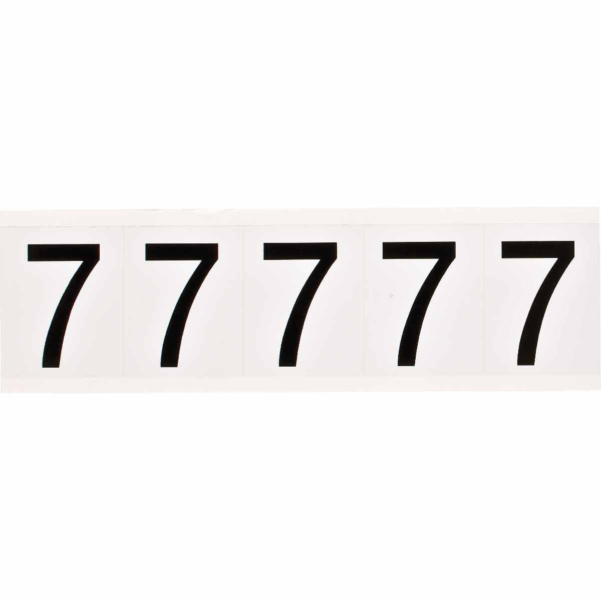 BRADY Brady 9714-7 Number Label 2.25 H x 1.81 W (Card of 5)