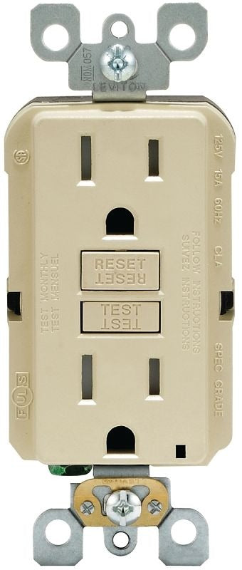LEVITON Leviton GFTR1-0KI GFCI Outlet ST 15A (1 pk) R91-GFTR1-0KI