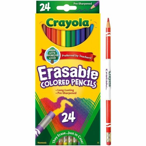 CRAYOLA Crayola CYO682424 Erasable Color Pencils 24 Pack