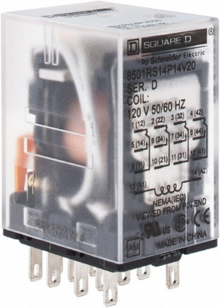 SCHNEIDER ELECTRIC Square D 8501RS14P14V20 General Purpose Relay 4PDT