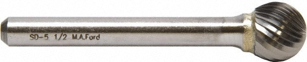 M.A. FORD M.a. Ford. 43500020L6 Carbide Ball Bur Single Cut 1/2 in