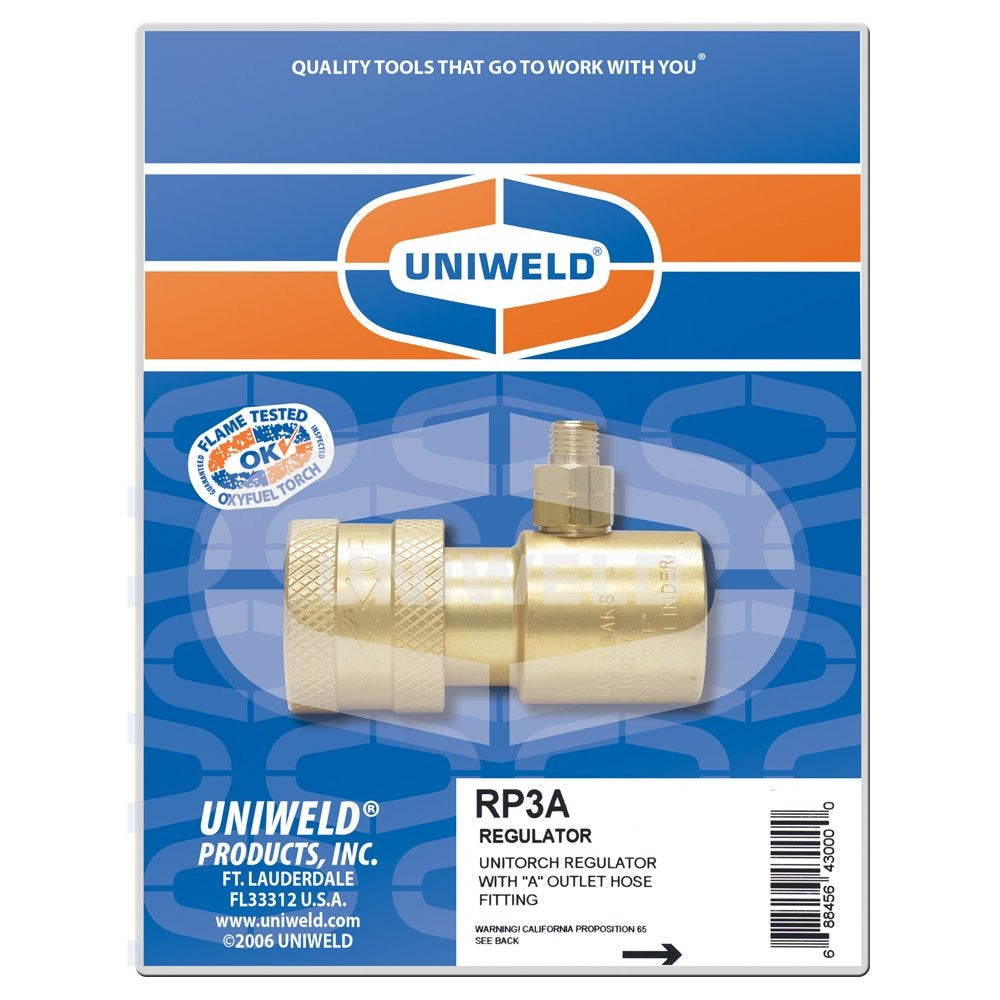 UNIWELD Uniweld RP3A Unitorch Regulator a Outlet Disposable Cylinder