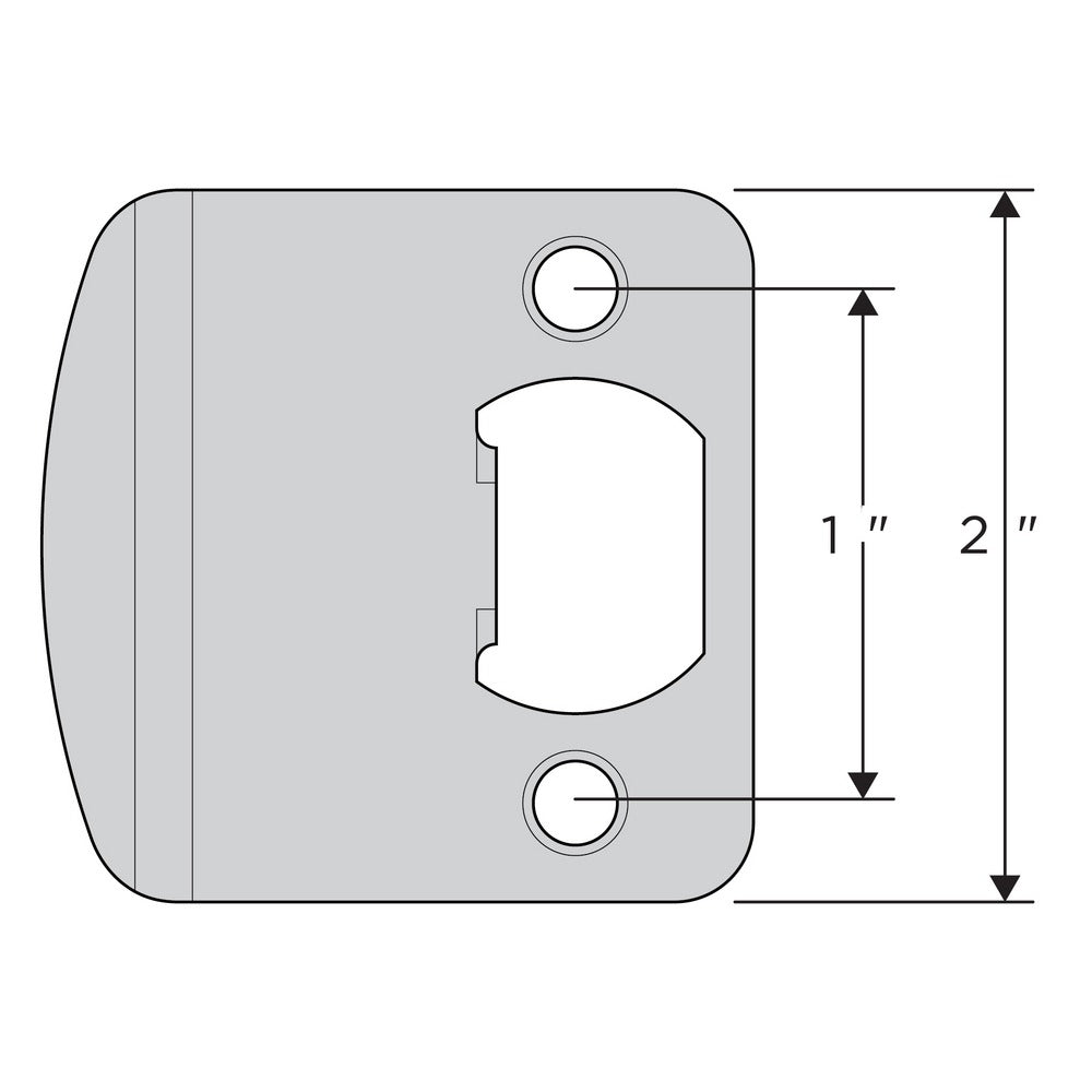 KWIKSET Kwikset 83536-001 Round Corner Full Lip Strike Bright Brass