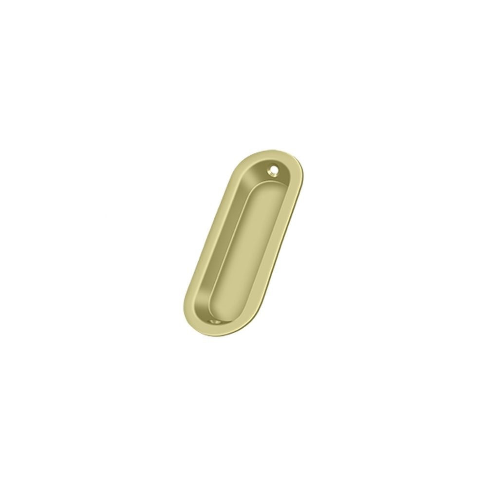 DELTANA Deltana FP223U3-UNL Flush Pull Oblong Unlacquered Bright Brass