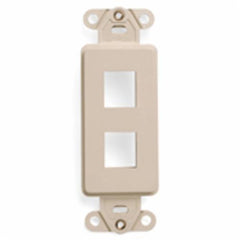 Leviton 41642-I Decora QuickPort 2-Port Multimedia Insert Ivory