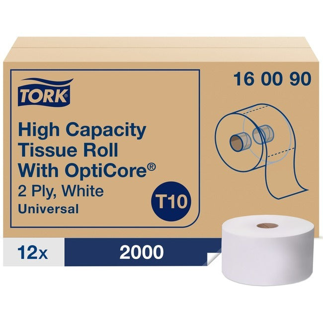 TORK Tork TRK160090 Bath Tissue Roll w/ OptiCore 2-Ply 3.80 in x 583.30 ft 12/Carton