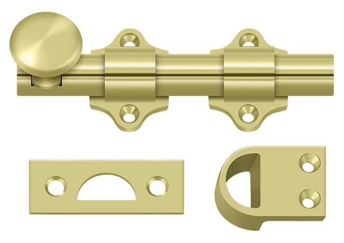 DELTANA Deltana DDB425U3 Dutch Door Bolt 4 Inches Bright Brass