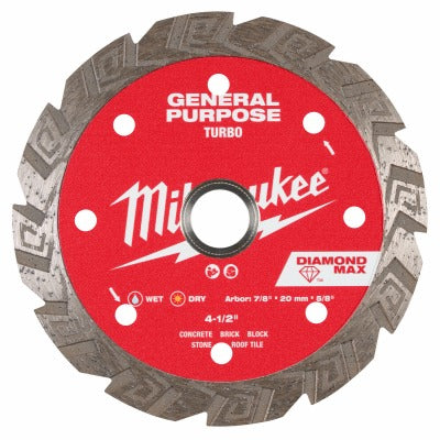 MILWAUKEE Milwaukee 49-93-9104 Diamond Turbo Blade 4.5 in 5-pack