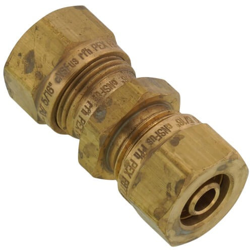 UPONOR UPONOR A4010313 QuikTrak 5/16 in. Brass PEX Compression Repair Coupling