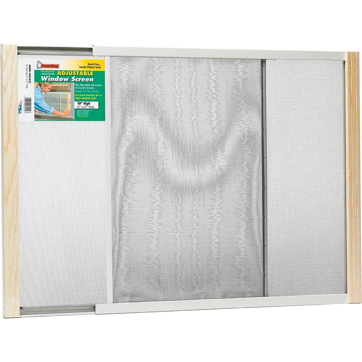 FROST KING Frost King AWS1837 Adjustable Window Screen 18x21-37