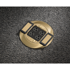 Hubbell S1CFCBRS Brass Cast Aluminum Concrete Floor Fire Rated Poke-Through Universal Carpet Flange and Cover