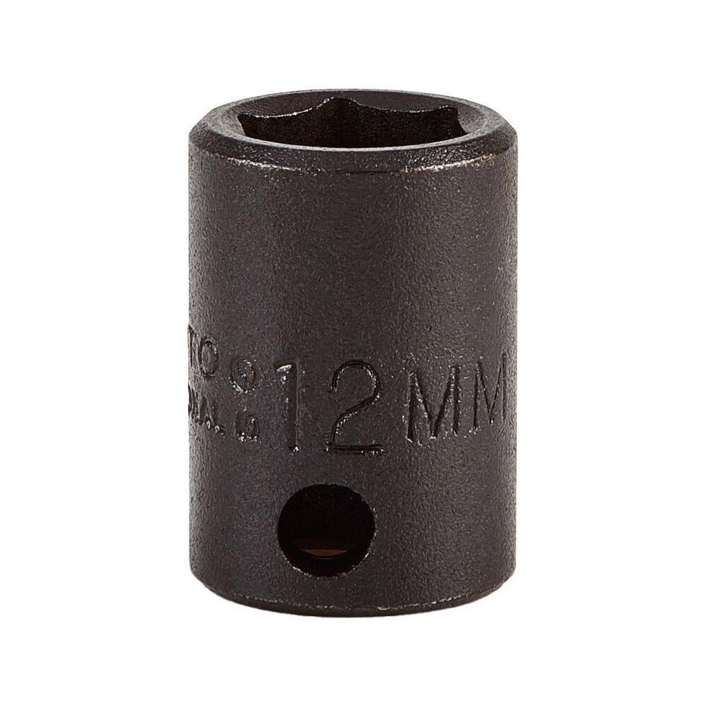 PROTO Proto J7212M Impact Socket 3/8 in Drive 12mm 6-point