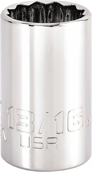 PROTO Proto J5426N 13/16 Inch 12-point 1/2 Drive Hand Socket