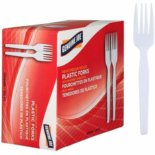 GENUINE JOE Genuine Joe GJO0010430 Disposable Forks Box of 100