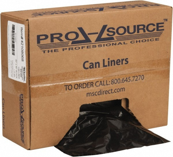 PRO-SOURCE Pro-source PSRST4046XHB 45 Gal Trash Bag 1.1 Mil Black 125 Pack